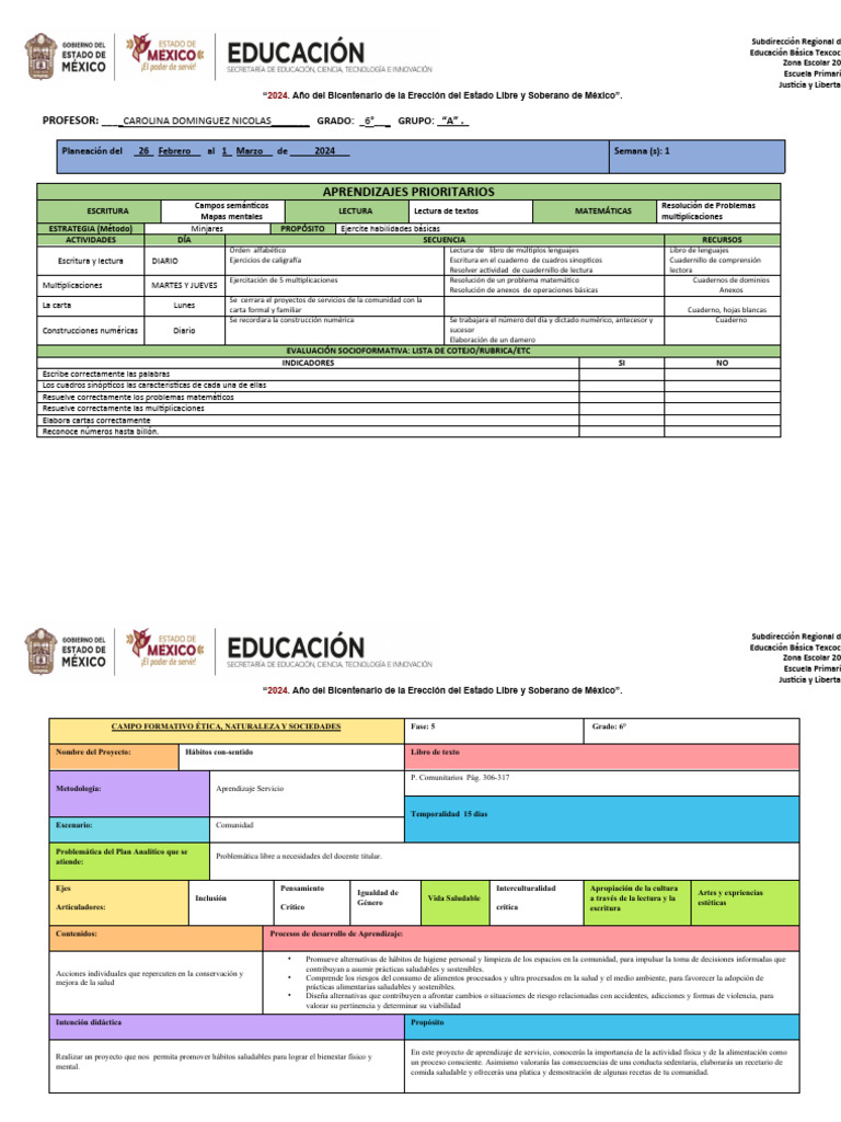 Plan 4-II | PDF | Evaluación | Aprendizaje