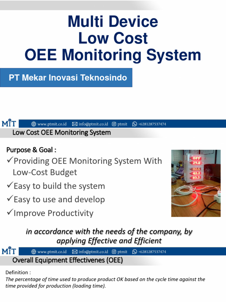 Multi Device Low Cost OEE Monitoring System | PDF | Secondary Sector Of ...