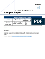 GWO Sample Paper For Class 2