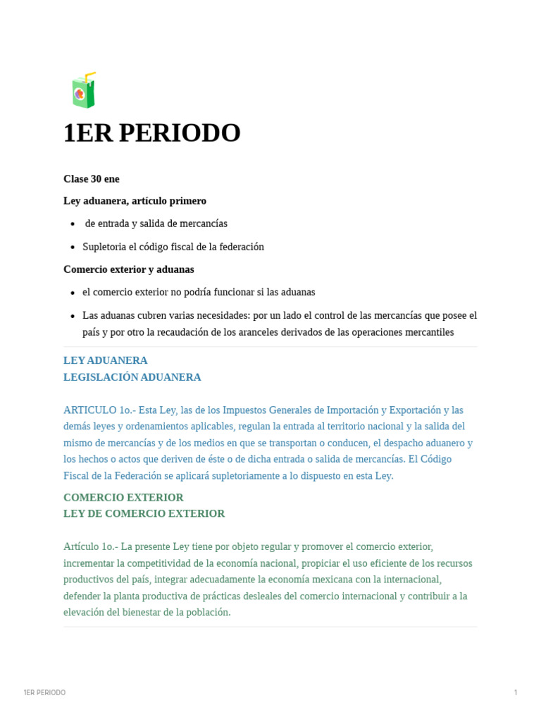 Ley Aduanera y Comercio Exterior en México | PDF | aduana | Arancel