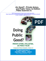 Ebook Doing Public Good Private Actors Evaluation and Public Value 1St Edition R Pablo Guerrero O Online PDF All Chapter