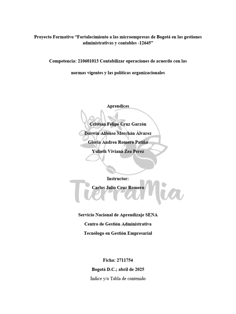Proyecto contabilizar grupo 2 descargar gratis pdf agricultura