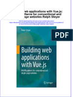 Download ebook Building Web Applications With Vue Js Mvvm Patterns For Conventional And Single Page Websites Ralph Steyer online pdf all chapter docx epub 