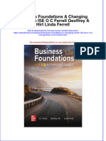 Download ebook Business Foundations A Changing World 13E Ise O C Ferrell Geoffrey A Hirt Linda Ferrell online pdf all chapter docx epub 