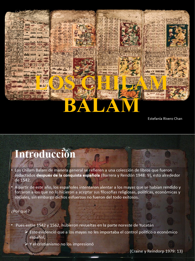 LOS CHILAM BALAM-presentación-Estefania Rivero | PDF | Religión y ...