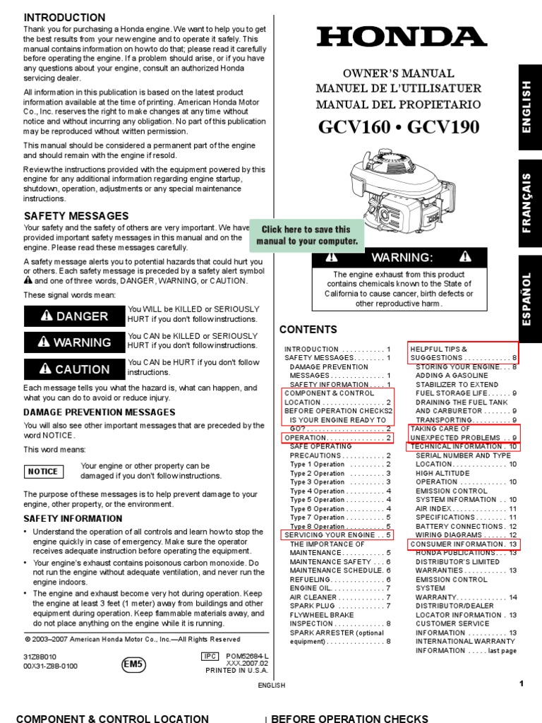 CRAFTSMAN M250 HONDA 160CC MANUAL intelligence overview