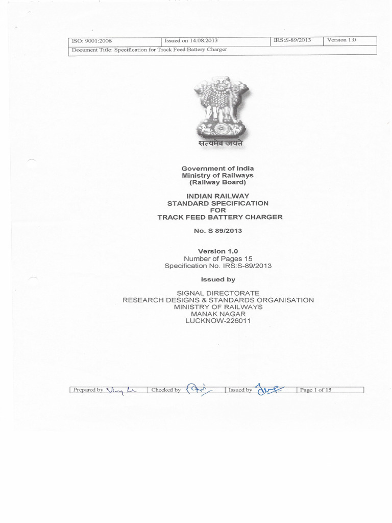 Specification no irss s 89 2013 version 1 0 for tfbc pdf