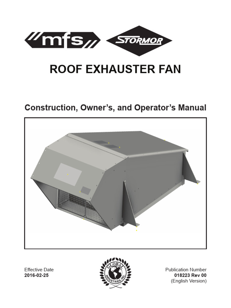 Rev 00 - Roof Exhauster Fan | PDF | Fuse (Electrical) | Safety