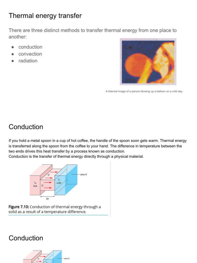 B.7-3 Thermal Energy transfer | PDF | Thermal Conduction ...