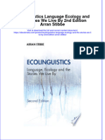 Download Ecolinguistics Language Ecology And The Stories We Live By 2Nd Edition Arran Stibbe online ebook  texxtbook full chapter pdf 