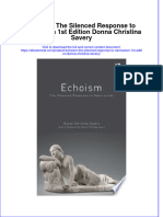 Echoism The Silenced Response To Narcissism 1St Edition Donna Christina Savery Online Ebook Texxtbook Full Chapter PDF