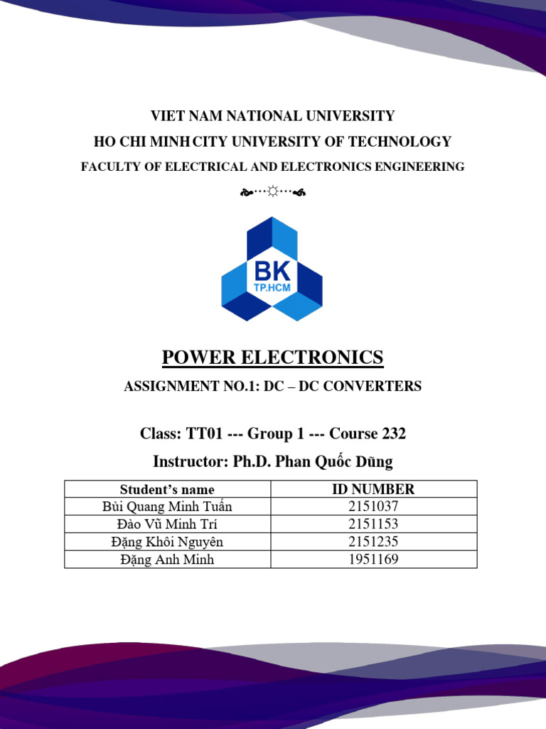 Power Electronics: DC-DC Converters Assignment | PDF | Transformer ...