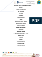 Investigacion de Dieléctricos en Campos Eléctricos Momento Dipolar Eléctrico Polarización Eléctrica