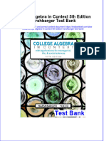 PDF College Algebra in Context 5Th Edition Harshbarger Test Bank Online Ebook Full Chapter