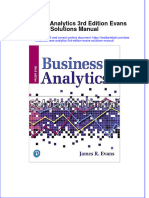 Download pdf Business Analytics 3Rd Edition Evans Solutions Manual online ebook full chapter 