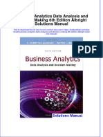 PDF Business Analytics Data Analysis and Decision Making 6Th Edition Albright Solutions Manual Online Ebook Full Chapter