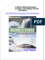 PDF Business Ethics Ethical Decision Making and Cases 11Th Edition Ferrell Test Bank Online Ebook Full Chapter