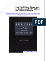 PDF Business Law The Ethical Global and E Commerce Environment 15Th Edition Mallor Solutions Manual Online Ebook Full Chapter