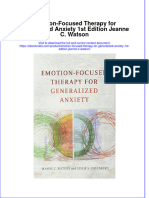 Ebook Emotion Focused Therapy For Generalized Anxiety 1St Edition Jeanne C Watson Online PDF All Chapter