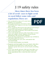 Covid 19 safety rules