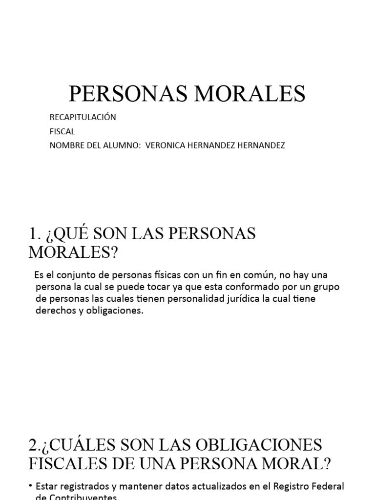 Obligaciones Fiscales de Personas Morales | PDF | Impuesto sobre la ...
