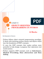 Unit V_object Oriented Programming in Python