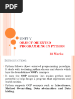 Unit V_object Oriented Programming in Python