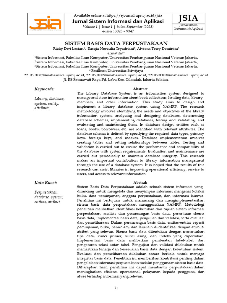 Sistem Database Perpustakaan Efisien | PDF