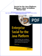 Enterprise Social For The Java Platform Shares Mashups Likes 1St Edition Werner Keil Online Ebook Texxtbook Full Chapter PDF