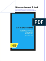 Download Electrical Coronas Leonard B Loeb online ebook  texxtbook full chapter pdf 