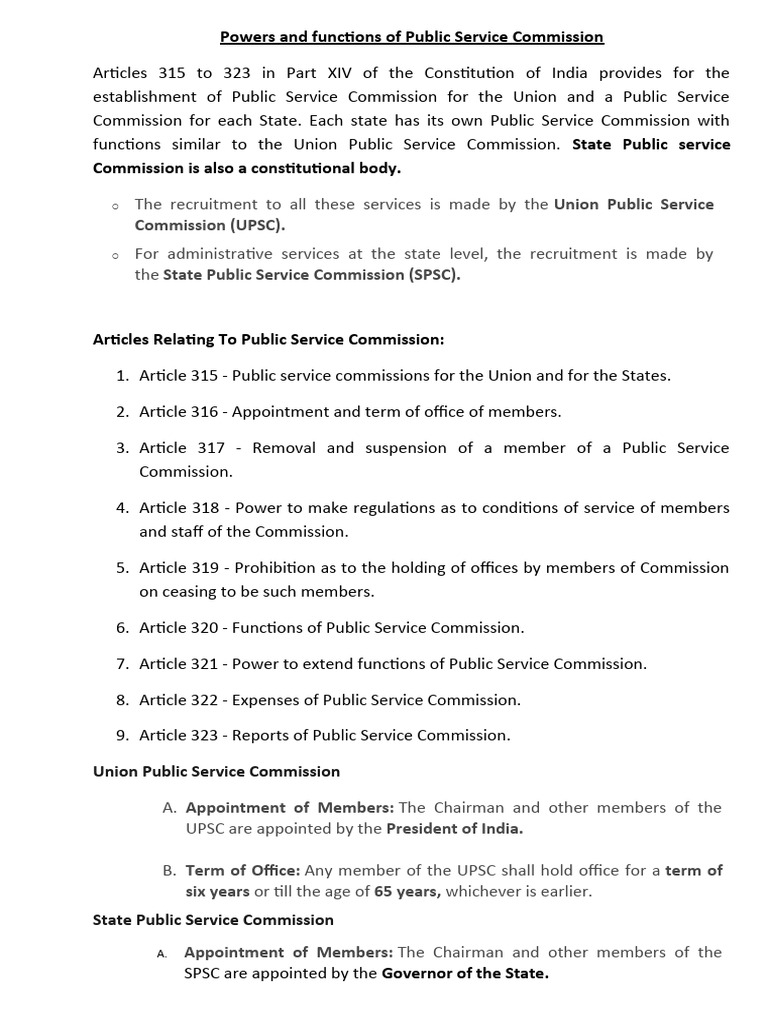 Public Service Commission | PDF | Civil Service | Government