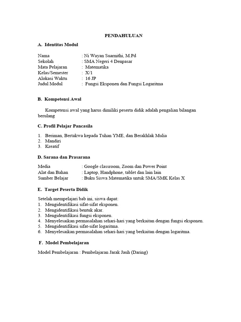 Eksponen Dan Logaritma | PDF