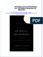 Ebook Entropic Philosophy Chaos Breakdown and Creation 1St Edition Shannon M Mussett Online PDF All Chapter