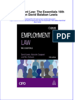 Employment Law The Essentials 16Th Edition David Balaban Lewis Online Ebook Texxtbook Full Chapter PDF