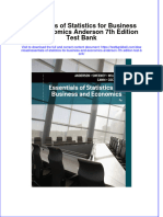 Download pdf Essentials Of Statistics For Business And Economics Anderson 7Th Edition Test Bank online ebook full chapter 