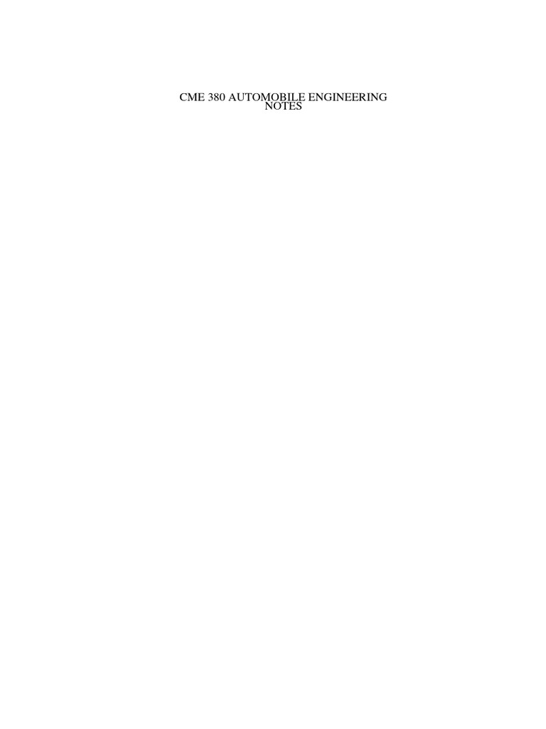 NOTES AUTOMOBILE ENGG - Compressed | PDF | Bearing (Mechanical) | Truck
