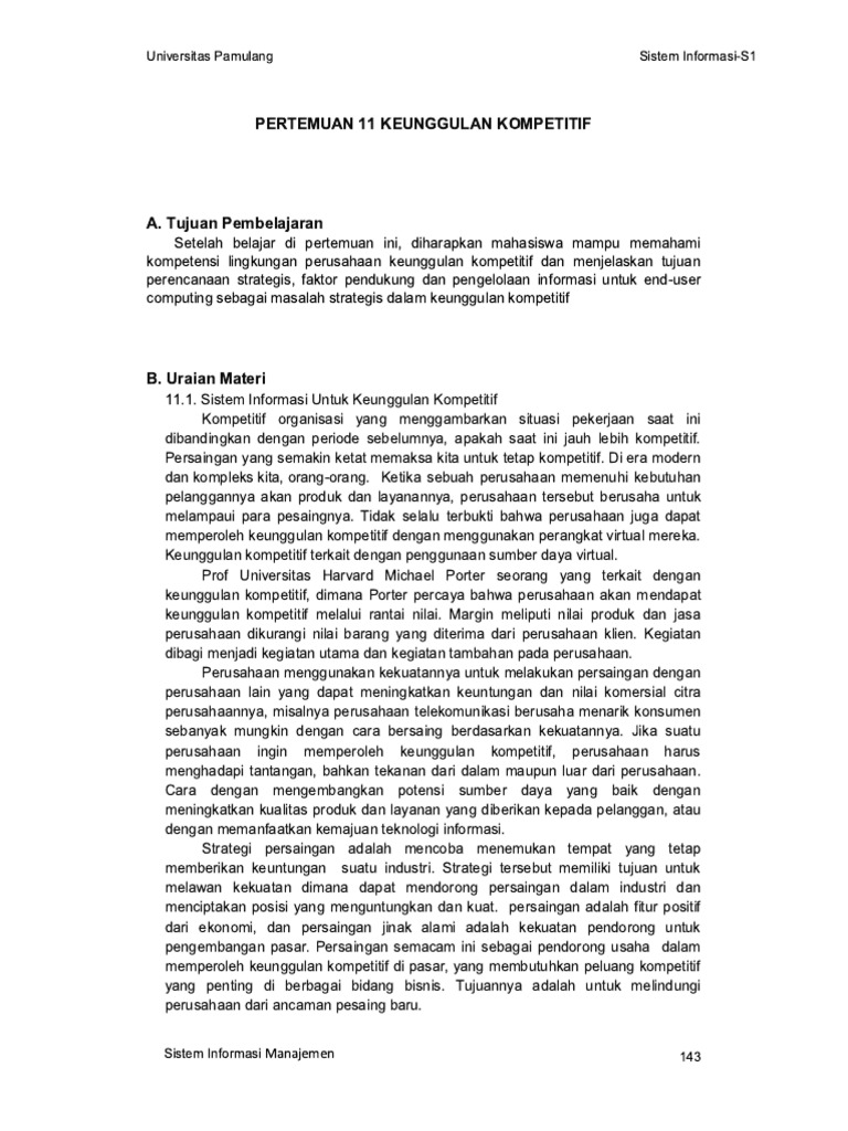 Pertemuan 11 SIM | PDF