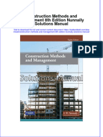 PDF Construction Methods and Management 8Th Edition Nunnally Solutions Manual Online Ebook Full Chapter