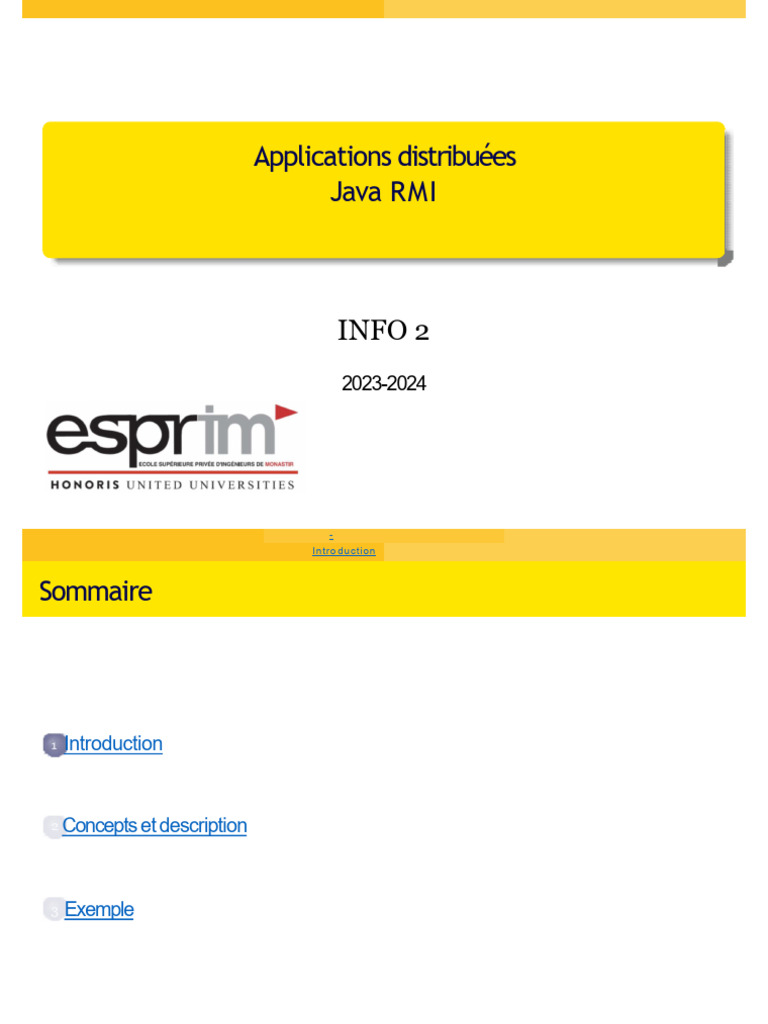 Introduction à Java RMI pour applications distribuées | PDF | Java ...