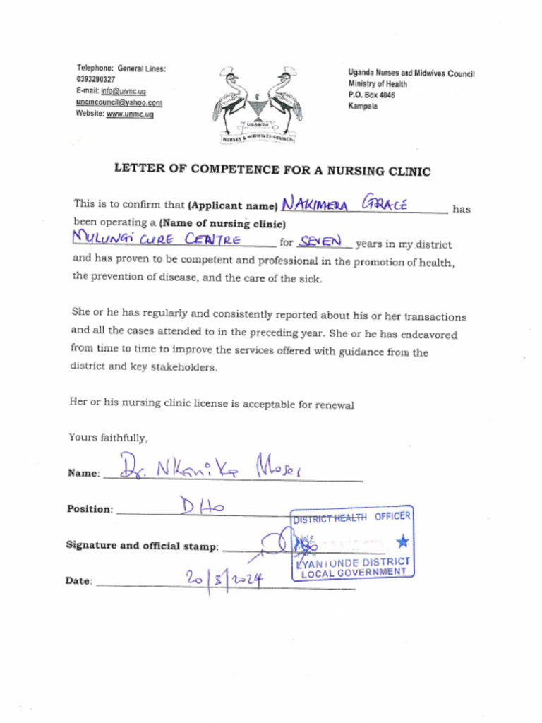 Letter of Competence | PDF
