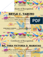 Reading Festival Certificate Pupils