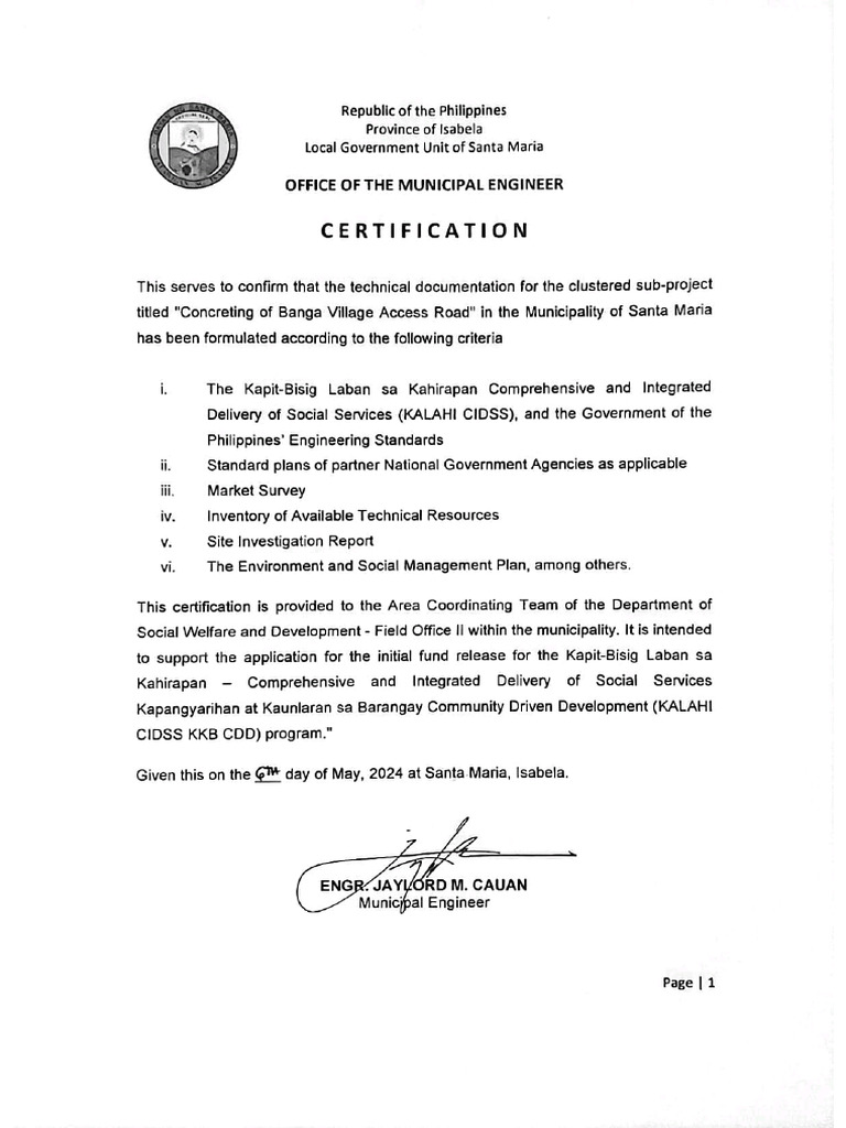 ME Certification PDF