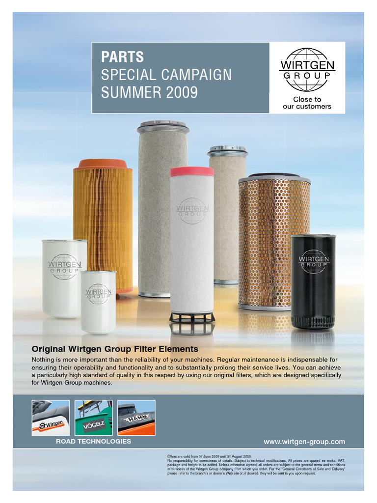 Wirtgen Group Summer 2009 Parts Campaign | PDF | Nut (Hardware ...
