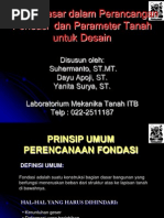 Download Prinsip Dasar Perancangan Pondasi  Parameter Tanah by dolyn96 SN73424830 doc pdf