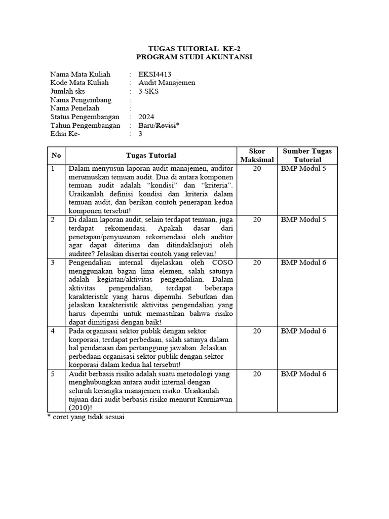 Definisi Kondisi Dan Kriteria Audit Pdf