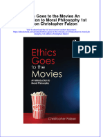 Ebook Ethics Goes To The Movies An Introduction To Moral Philosophy 1St Edition Christopher Falzon Online PDF All Chapter