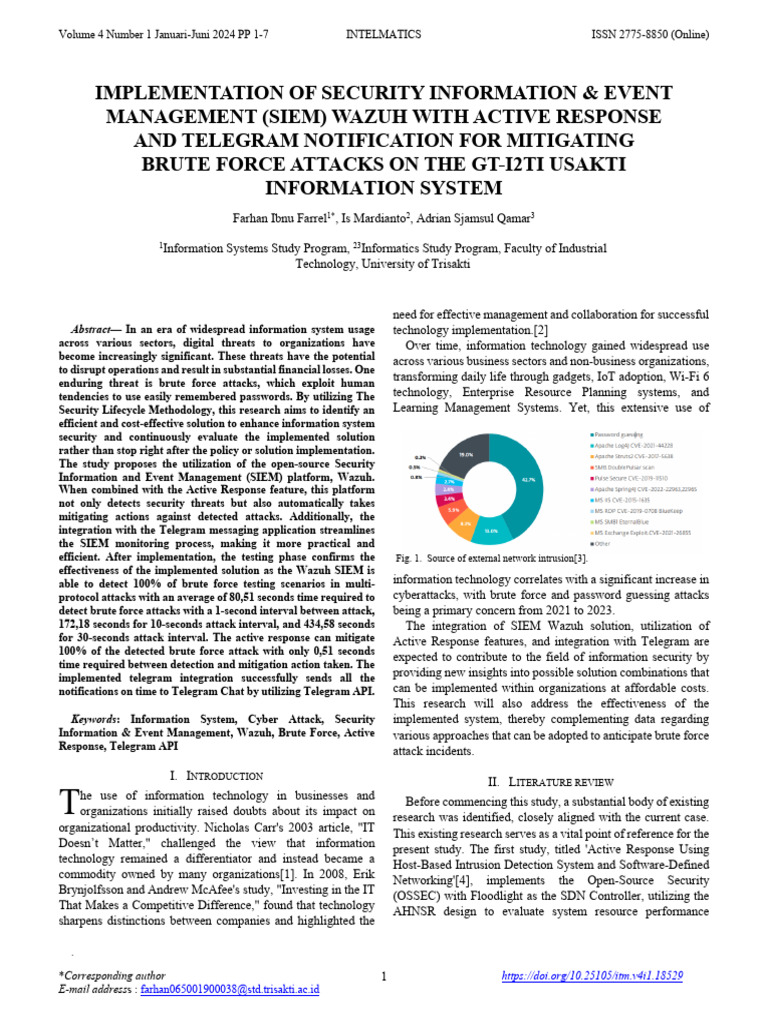 SIEM Wazuh Implementation for Brute Force Mitigation | PDF | Security ...