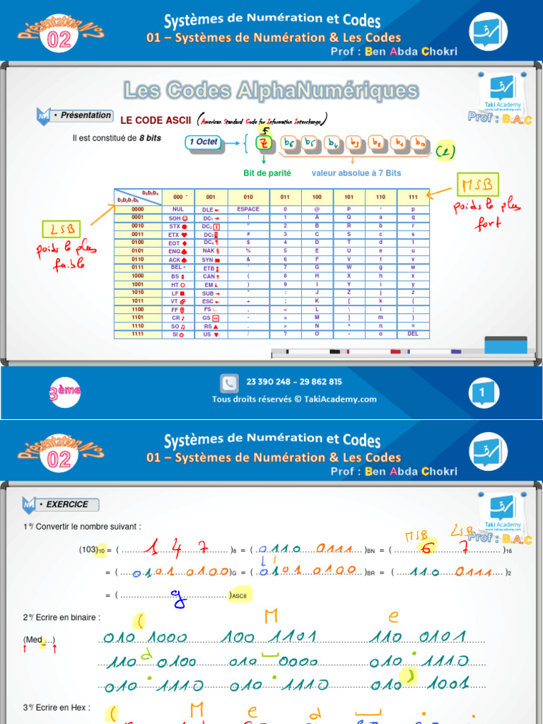 3 - Les Codes 02 - Correction | PDF