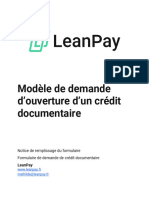 Modèle de Crédit Documentaire