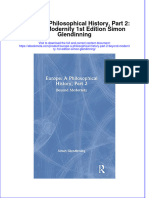 Download ebook Europe A Philosophical History Part 2 Beyond Modernity 1St Edition Simon Glendinning online pdf all chapter docx epub 